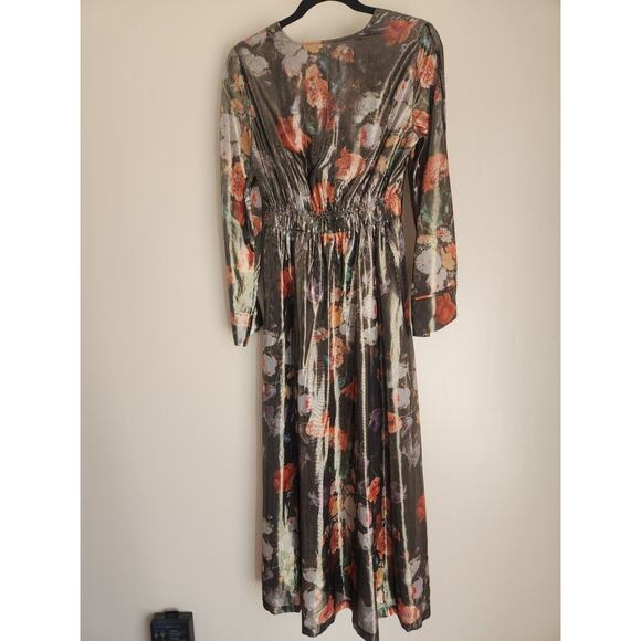 NWT Caballero Anthropologie Deep V-Neck Maxi Floral Dress Size XS - Picture 7 of 14